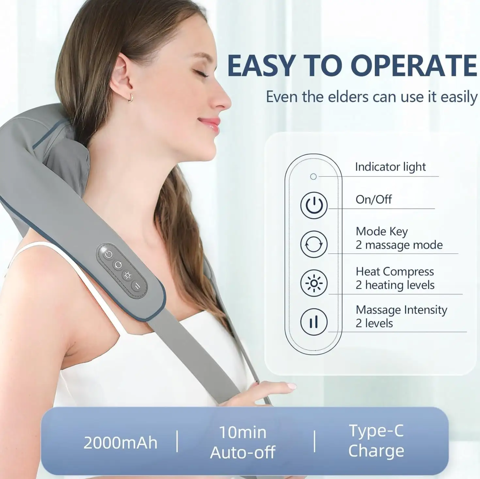 ICONIC Neck, Back & Shoulder Massager with Heat