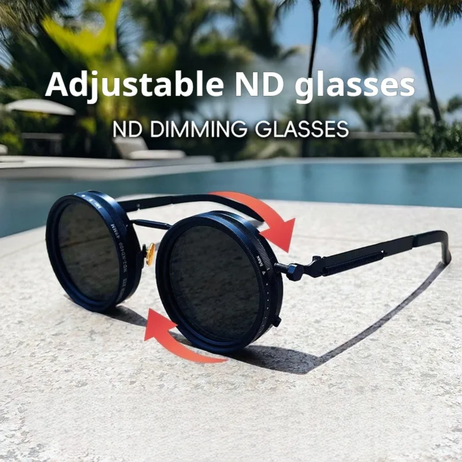 ICONIC ADJUSTABLE DIMMING GLASSES AND ANTI UV POLARIZED SUNGLASSES